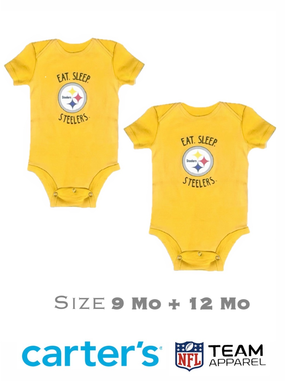💥🆕💥 Carter's NFL Steelers Bodysuits (Set of 2)